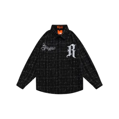 Factory Direct Long Sleeve Shirt Trendy Brand Loose European And American Embroidered Shirt Jacket Autumn Plaid Jacket High Street Shirt