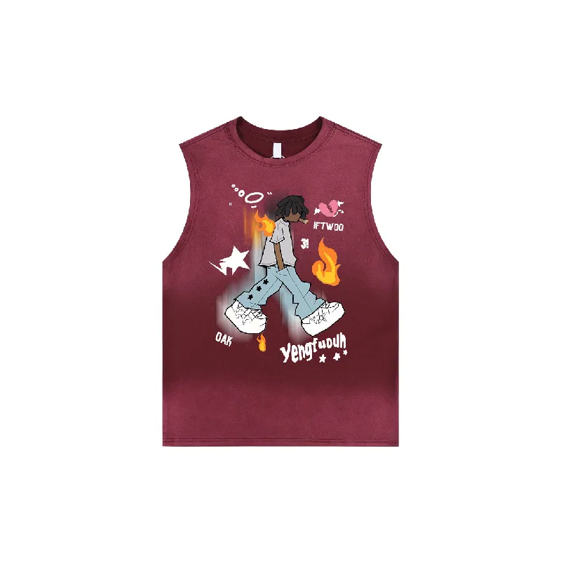 Street Loose 100% Cotton Vest-0