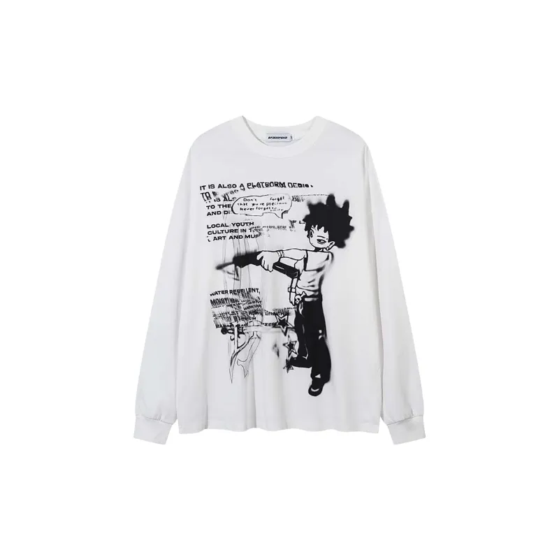 Fashionable Long Sleeve Cotton T Shirt-0