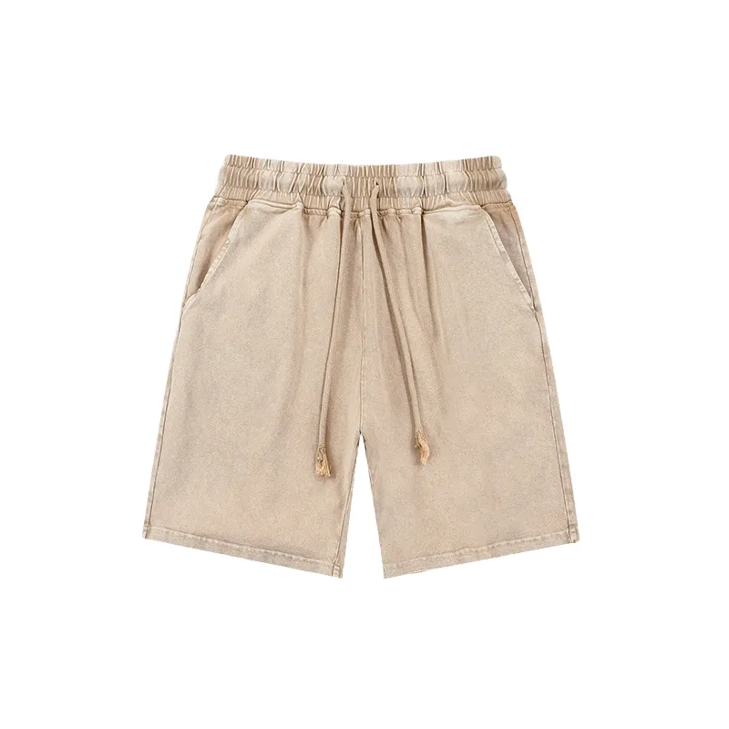 Retro Simple 100% Cotton Casual Shorts-4