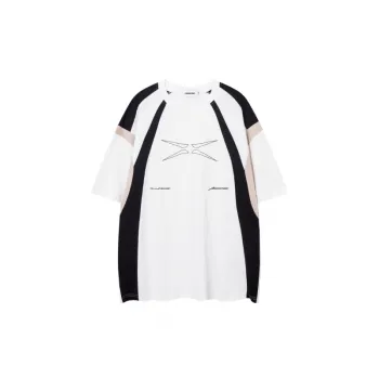 Printing Color Splicing Short Sleeve T shirt