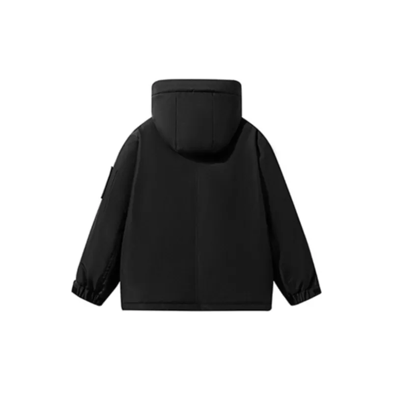 Double Zipper Hooded Down Jacket-4