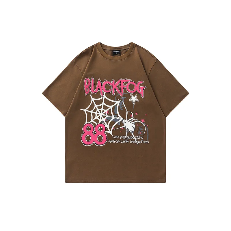 Retro Spider Print T Shirt