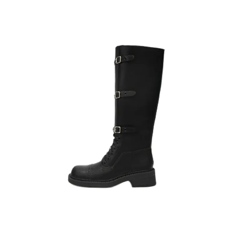 Basics Simple Knee High Boots-3