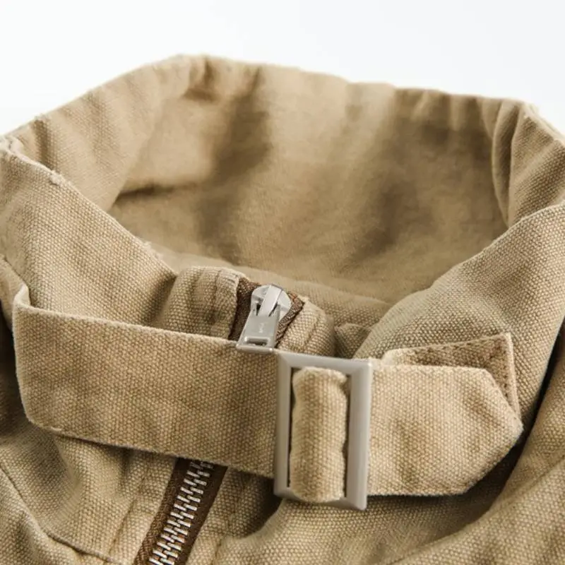 Retro Washed Loose Cotton Jacket-4