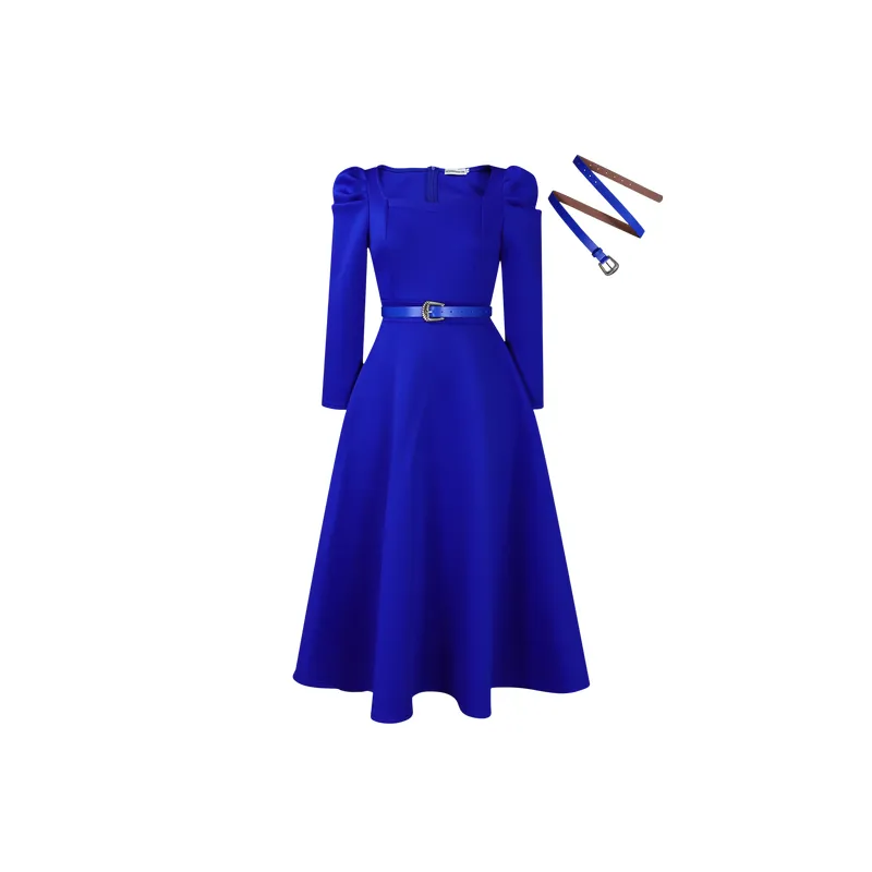 Casual Loose Polyester Dress Women-2