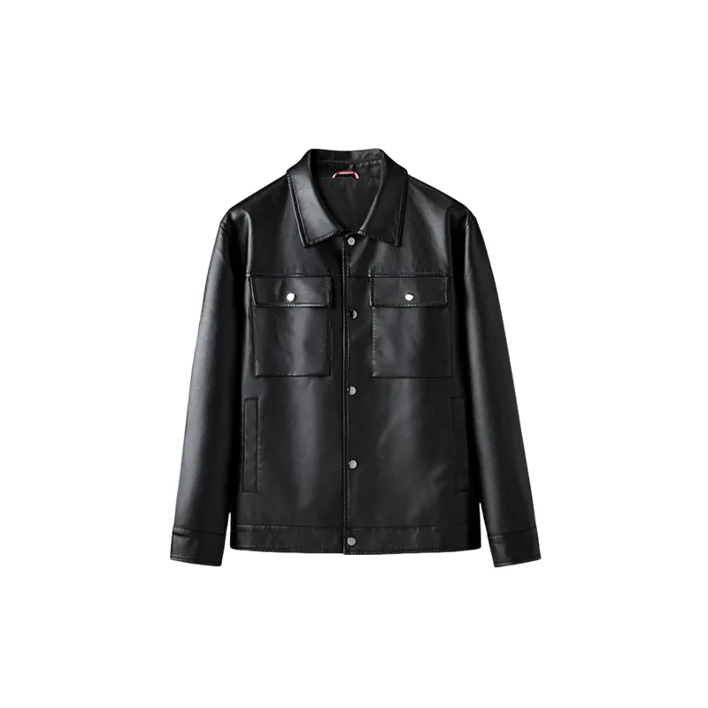 Fashionable Casual Artificial Leather Jacket-0