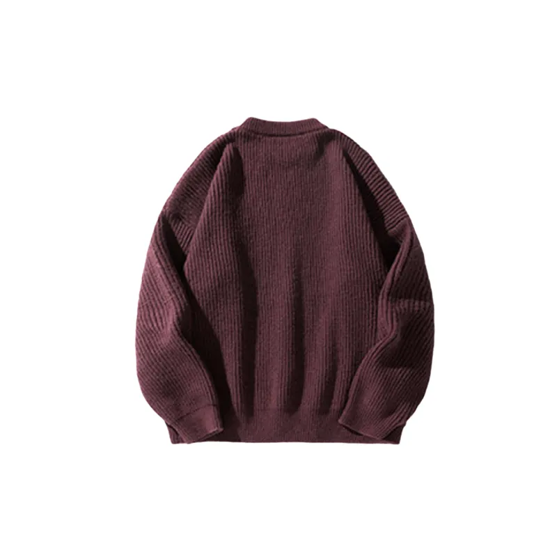 Fashionable Plain Sweater-7