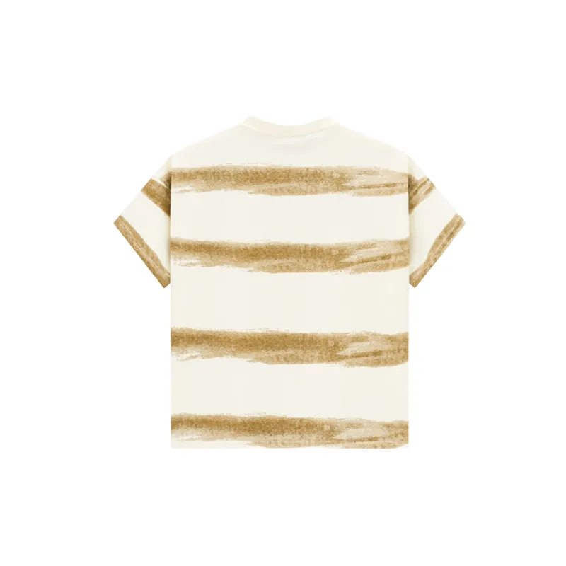 Fashionable Striped Blended Synthetic Fabrics T-Shirt-9