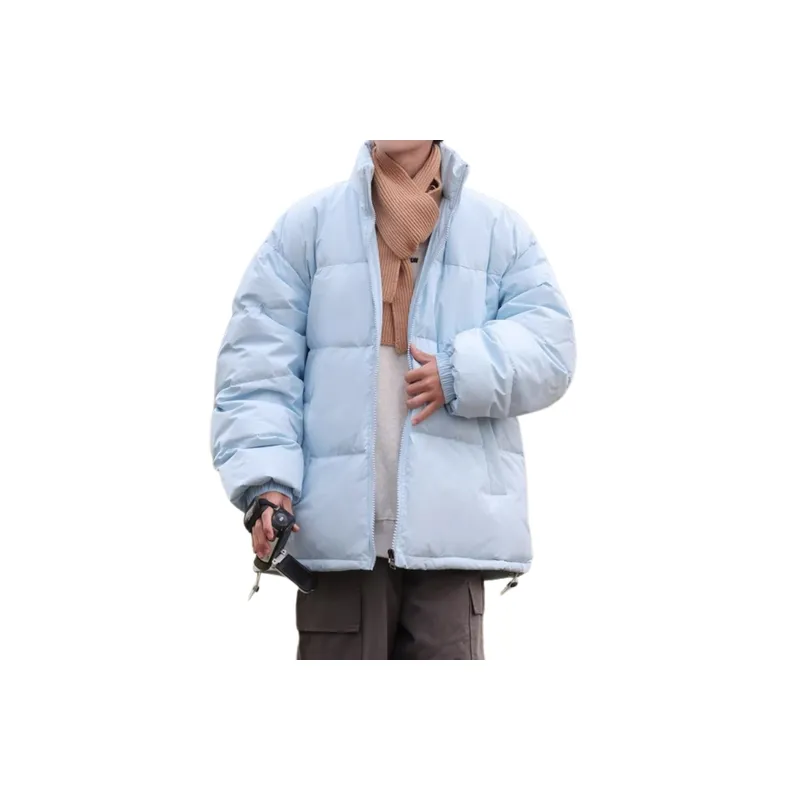 Warming Loose White Duck Down Jacket-3