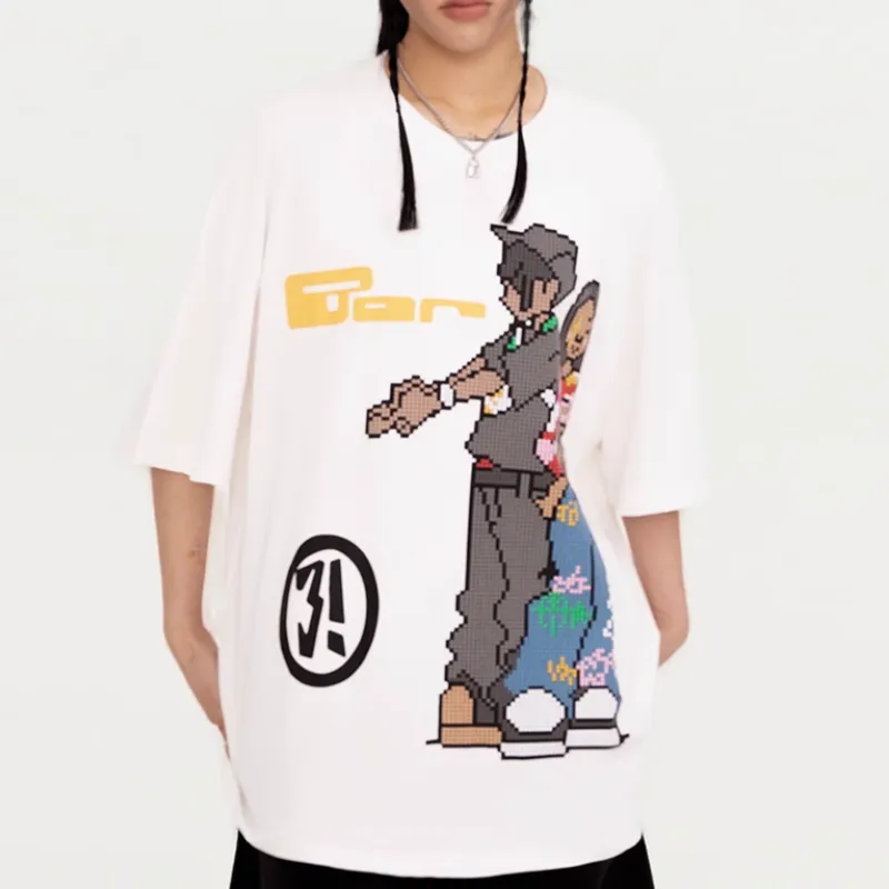 Casual Loose 100% Cotton T Shirt-7