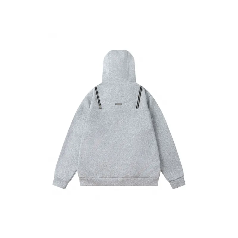 Zipper Design Hoodie-1