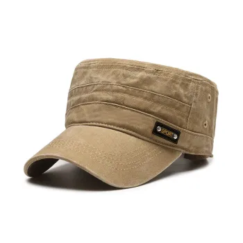 Retro Washed Breathable Peaked Cap