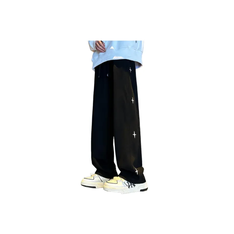 Loose Straight Leg Wide Leg Casual Pants-0