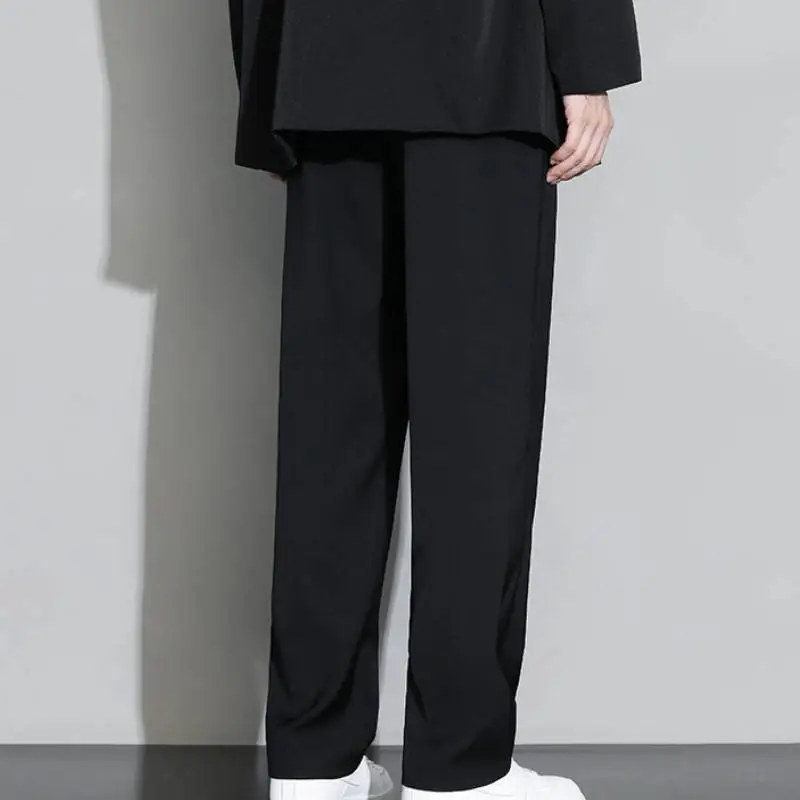 Simple Funky Blended Synthetic Fabrics Suit Trousers-4