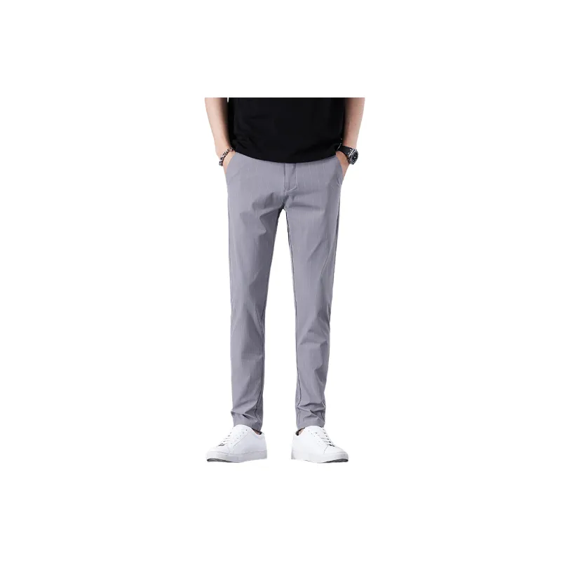 Casual Business Blended Synthetic Fabrics Suit Trousers-0