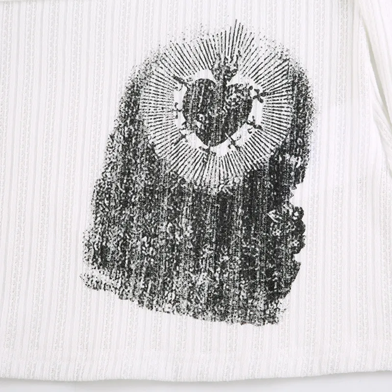 Casual Retro Knitted Fabric T Shirt-4