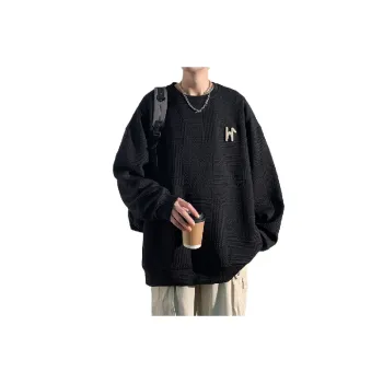 Fashionable Loose Long Sleeve Blended Synthetic Fabrics Sweatshirt