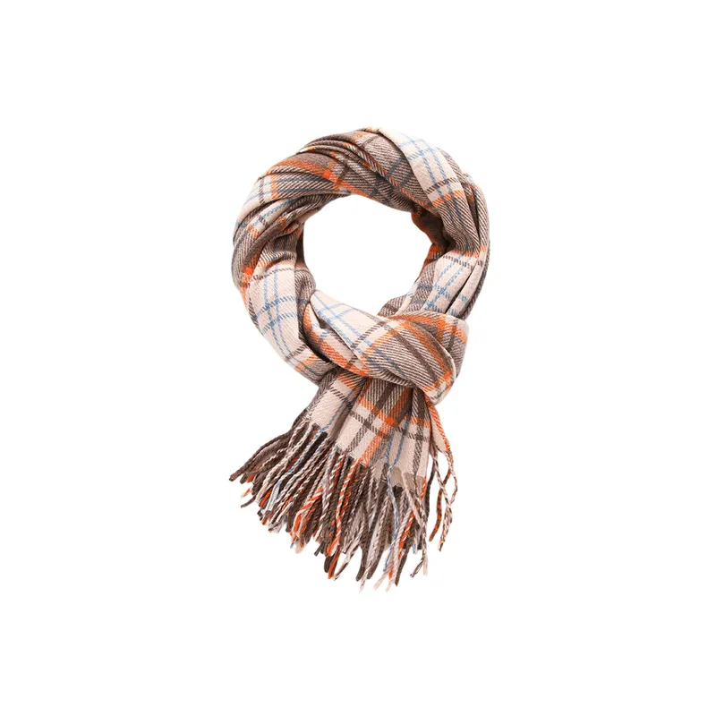 Fashionable Plaid Knit Scarf-6