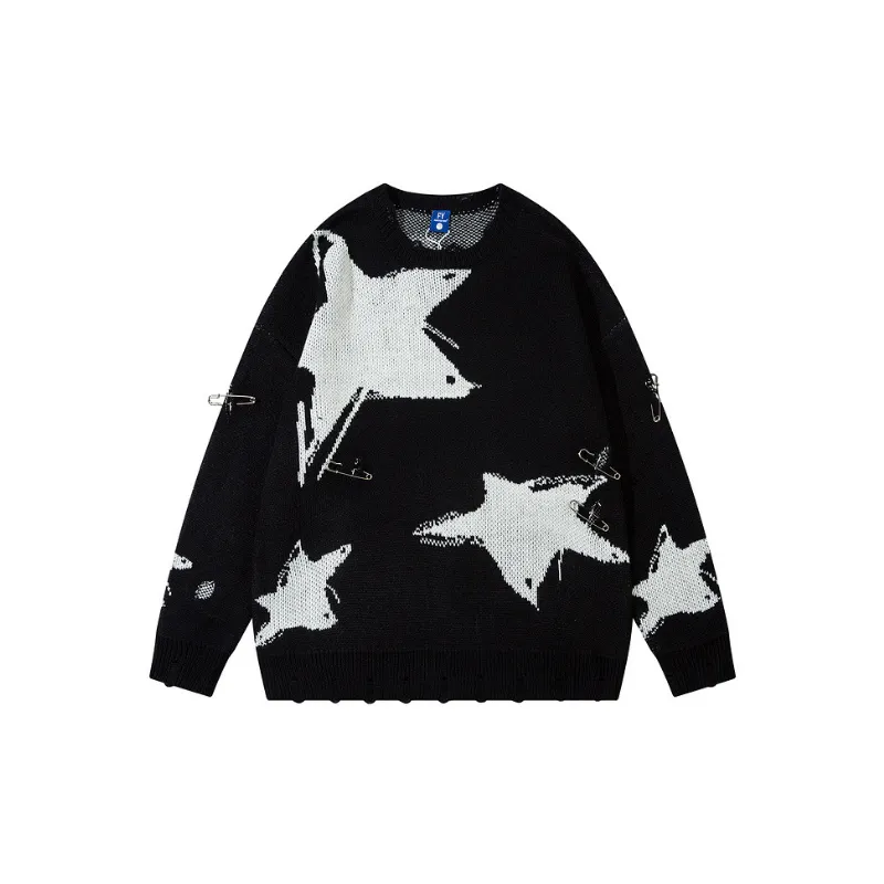 Retro Fashion Loose Knitwear-0