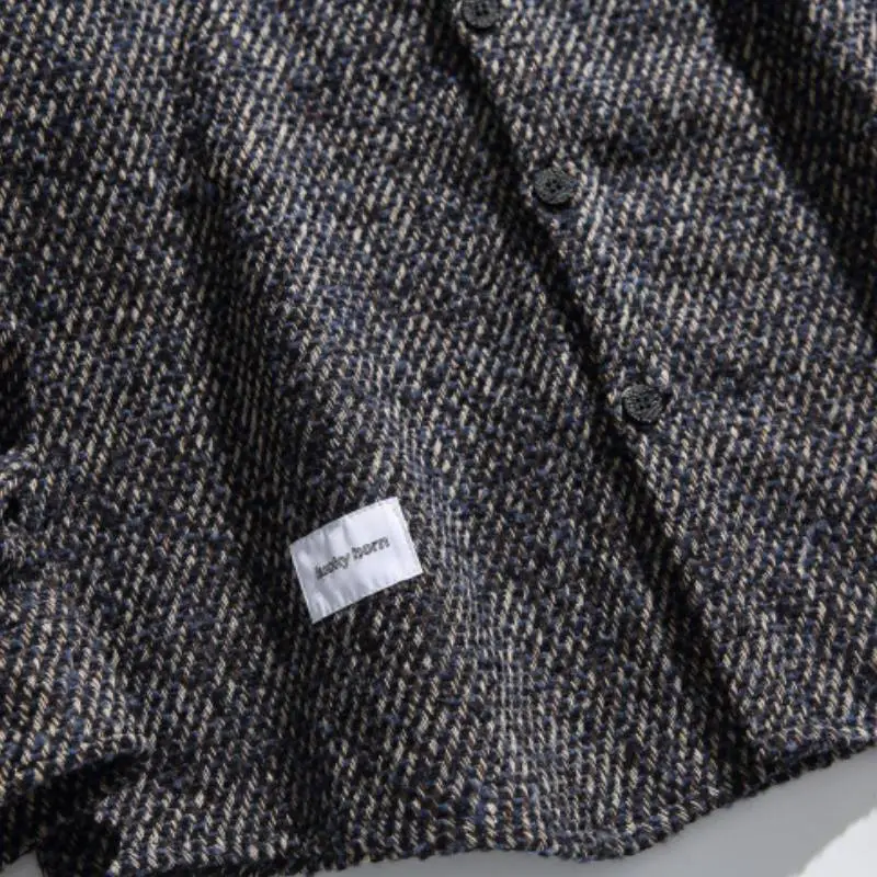 Retro Casual Blended Synthetic Fabrics Jacket-3