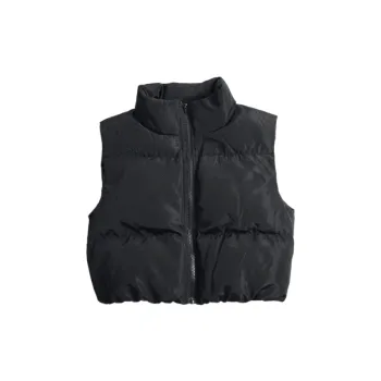 Casual Cropped Polyester Vest Women