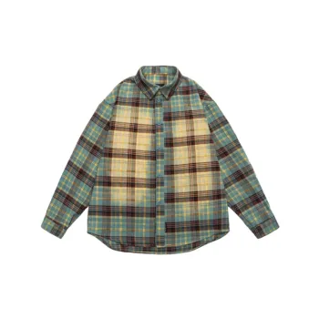 Washed Old Long Sleeve Plaid Shirt
