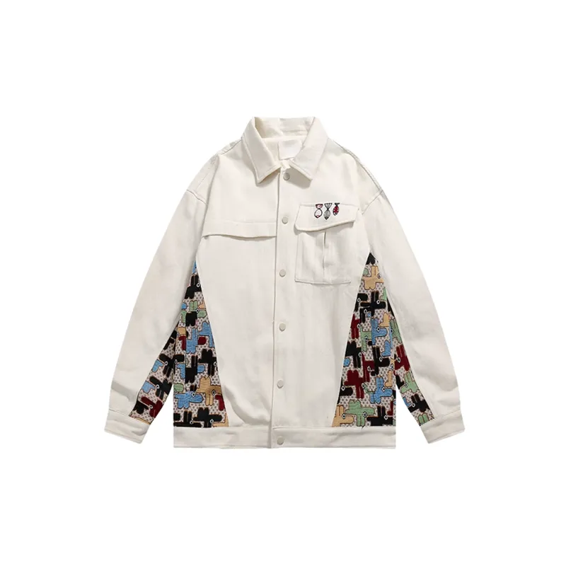 Embroidered Style Street Loose Denim Jacket-2