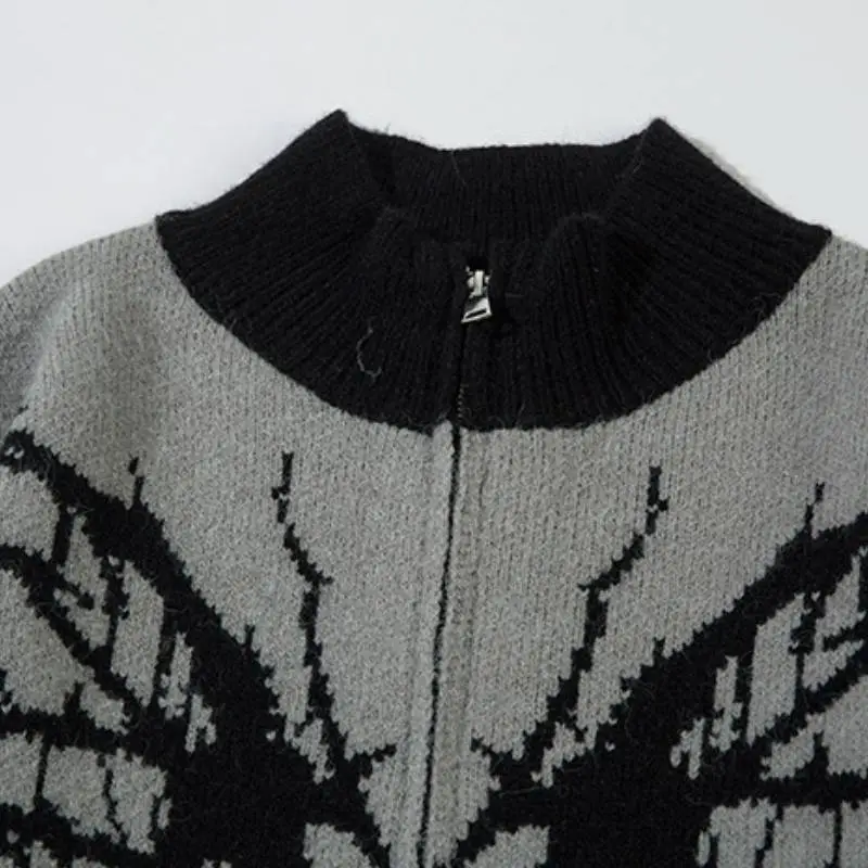 Retro Butterfly Cotton Blended Fabric Sweater-6