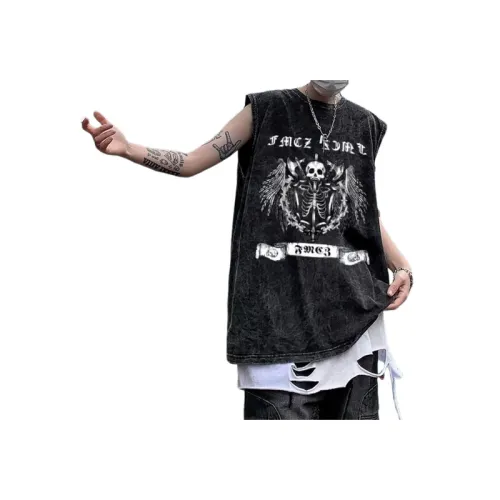 Pure Cotton Distressed Sleeveless Vest