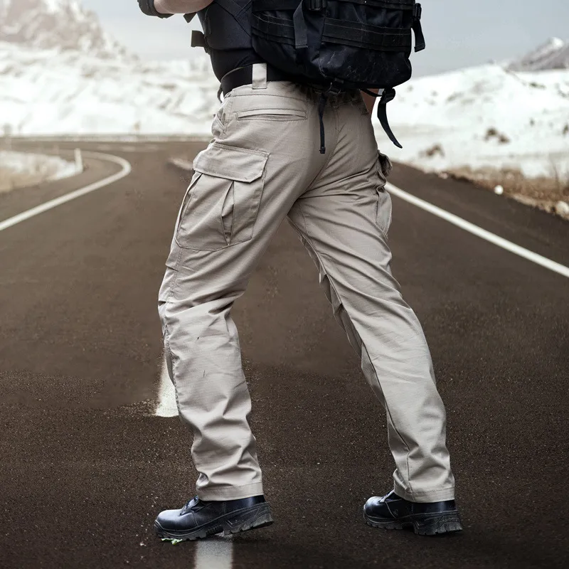 Simple Funky Cotton Polyester Blend Cargo Pants-7