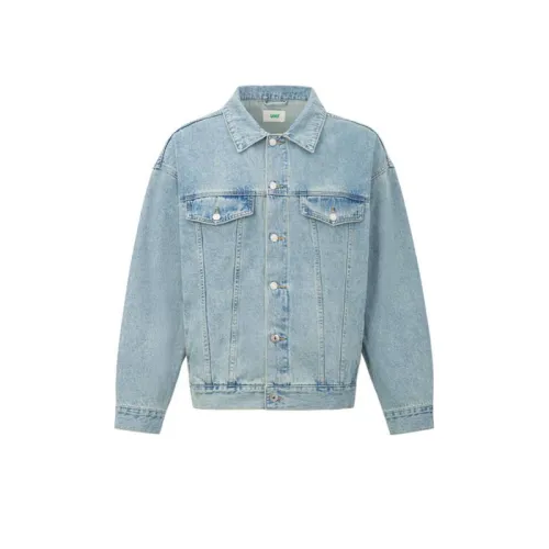 Casual Loose Short Light Blue Basic Washed Denim Jacket