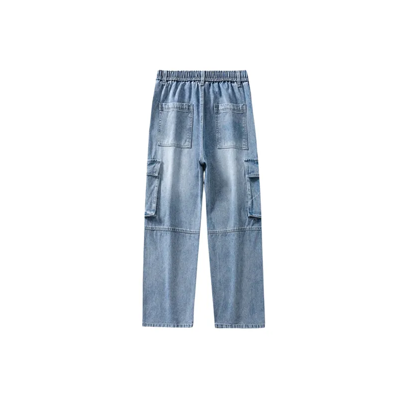 Funky Loose Denim Cargo Pants-1