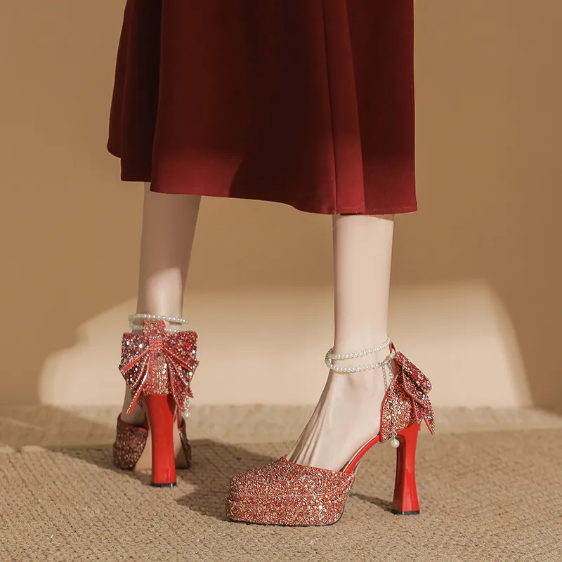 Casual Waterproof High Heels-4