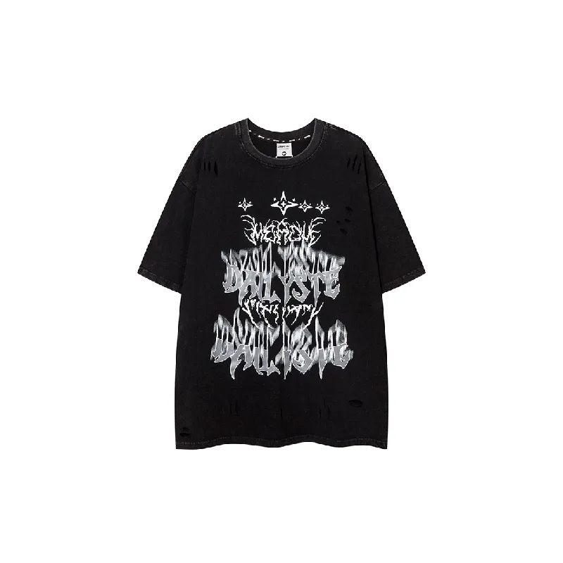 Casual Loose 100% Cotton T Shirt-0