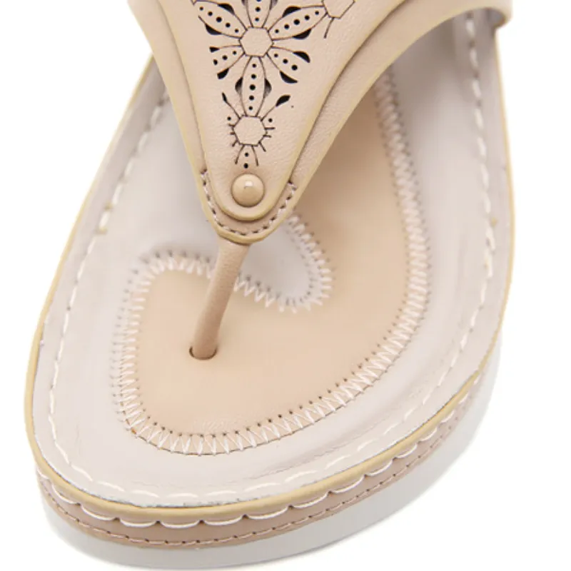 Casual Hollow Out Flip Flops-3