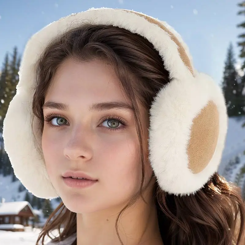 Plain Warm Earmuffs Women-2