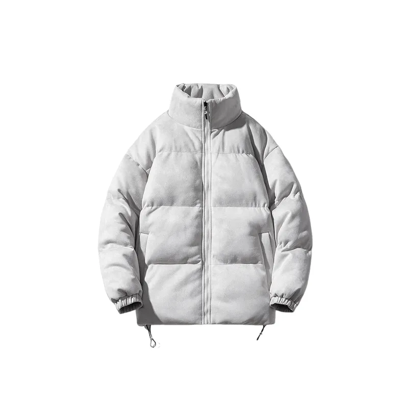 Simple Loose Vinylon Quilted Jacket-4
