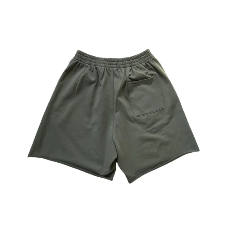 Heavy Solid Color Plus Size Loose Sports Shorts-5