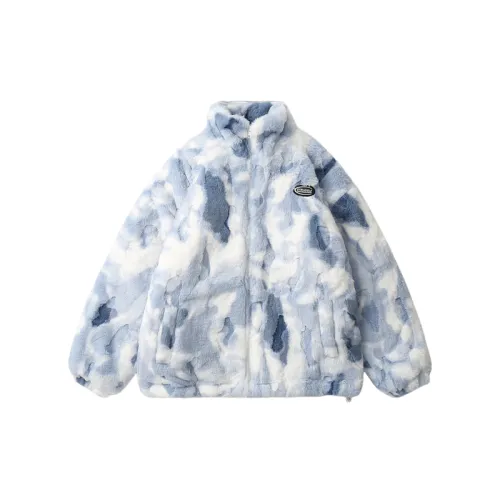 Fashionable Tie Dye Ombre Quilted Jacket
