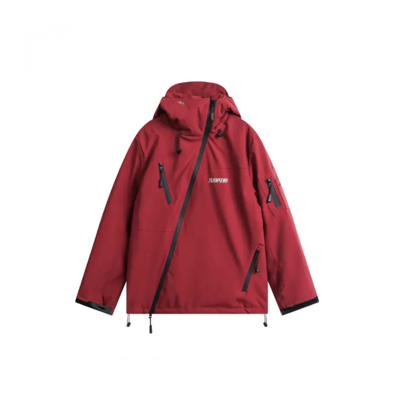 Solid Color Hooded Down Jacket-6