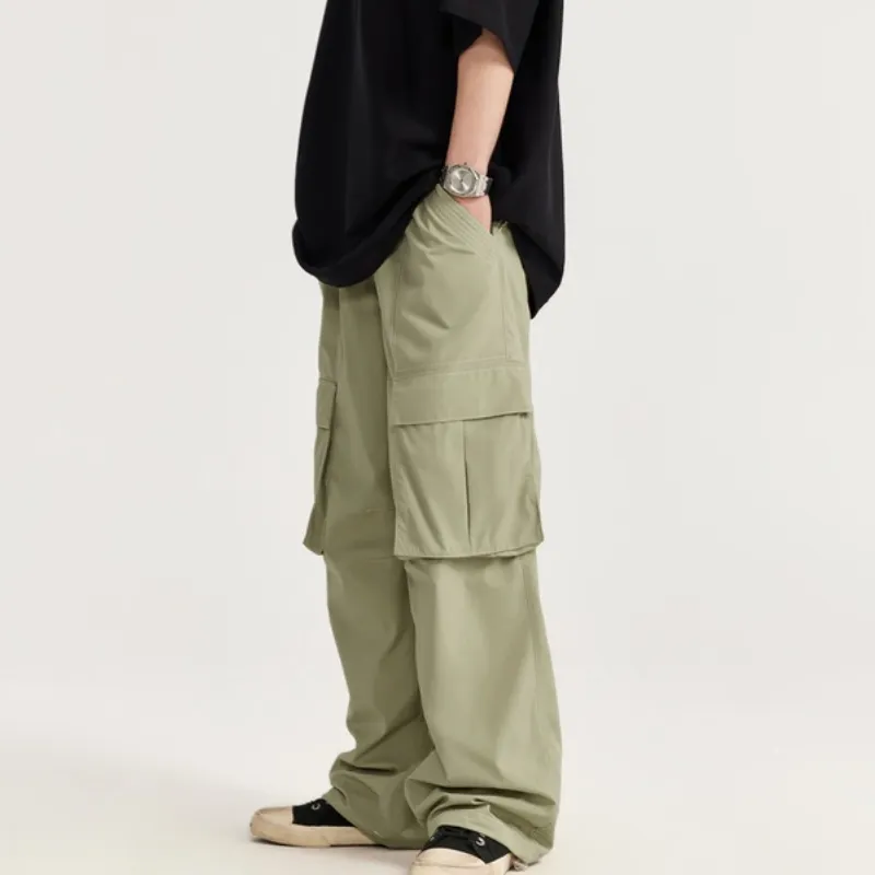 Casual Waterproof Nylon Cargo Pants-2