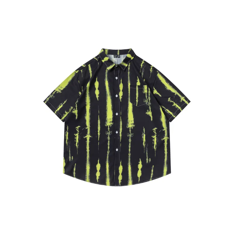 Retro Ink Splashed Casual Shirt-0