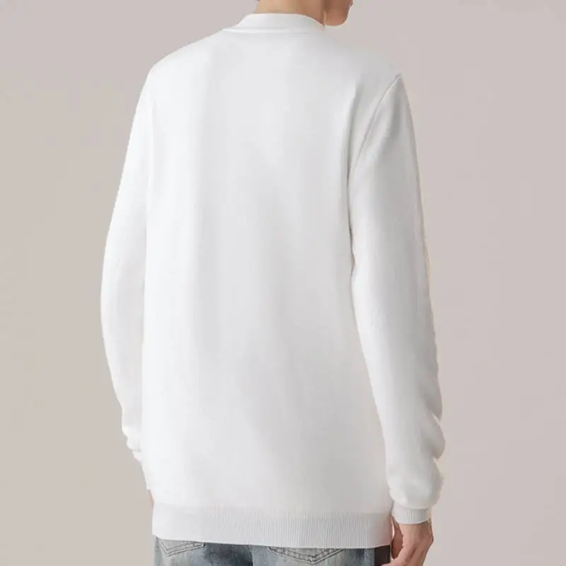 Casual Plain Cotton Blended Fabric Sweater-4