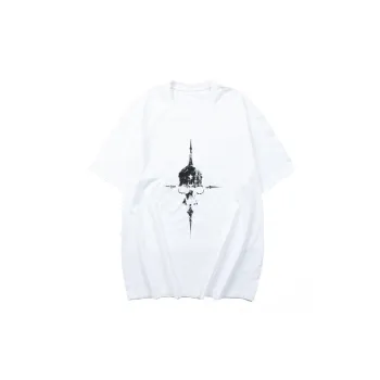 Loose Skull Cotton Blended Fabric T Shirt