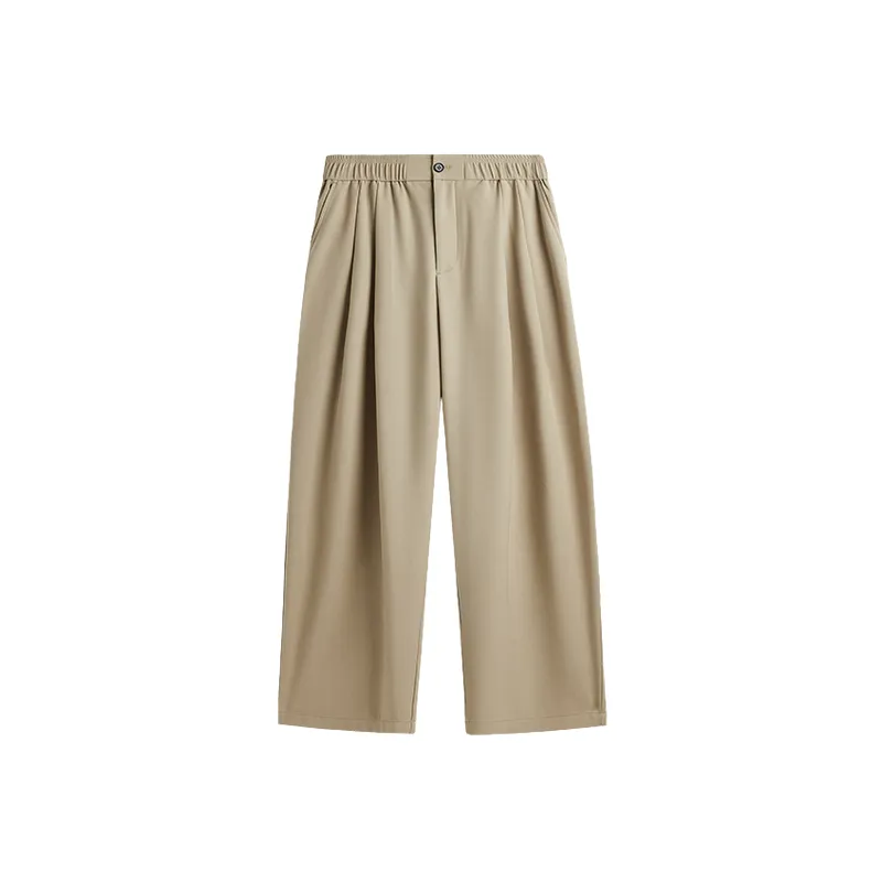 Loose Casual Polyester Suit Trousers-0