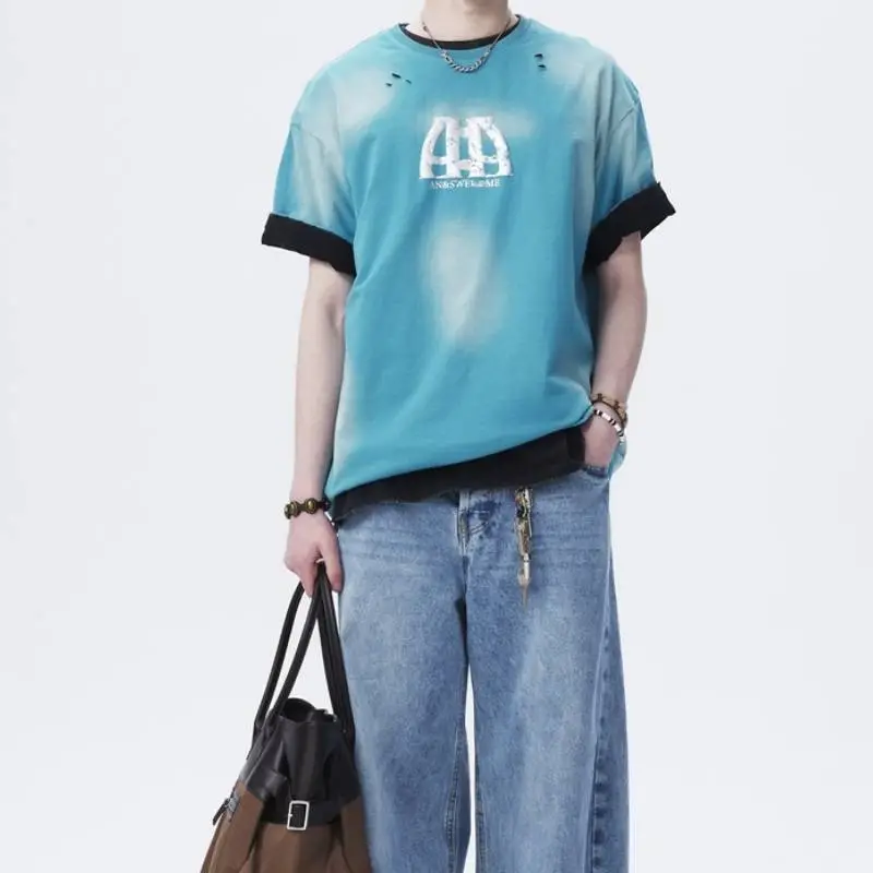 Trendy Loose 100% Cotton T Shirt-2