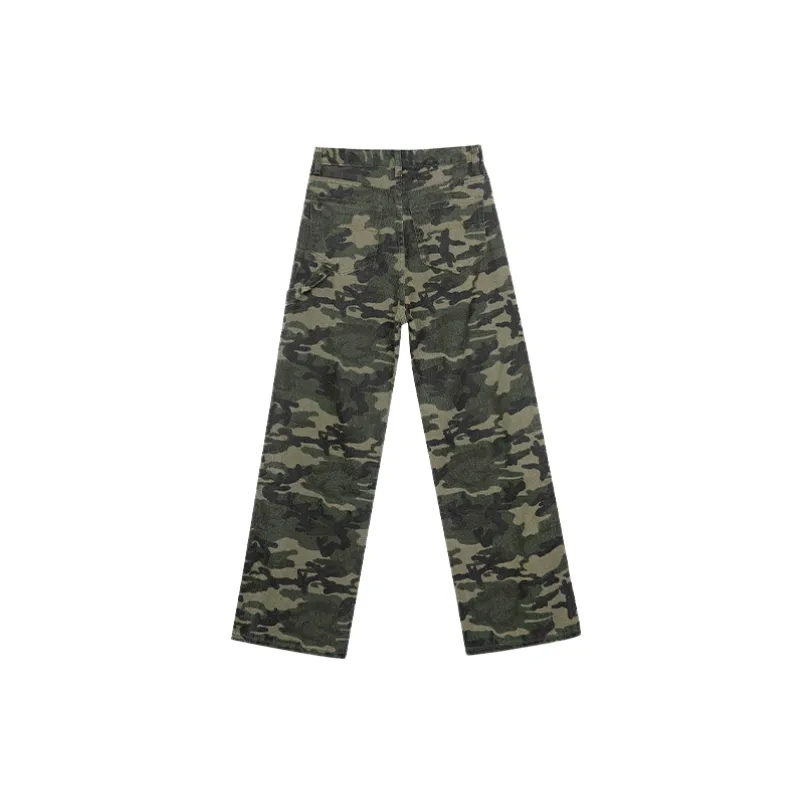 Fashionable Straight Leg Cargo Pants-1