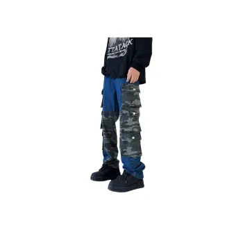 Hip Hop Camouflage Multi Pocket Workwear Jeans