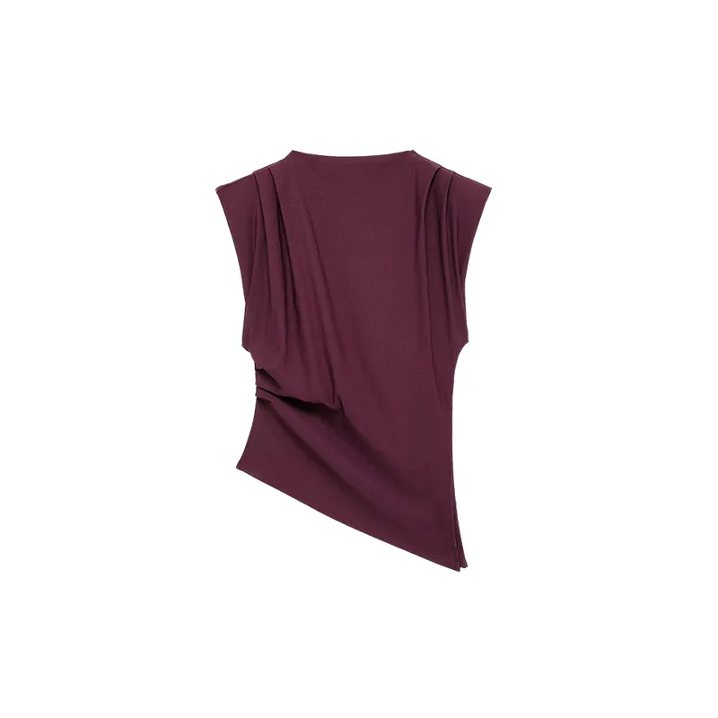 Fashionable Plain Polyester Vest Women-6